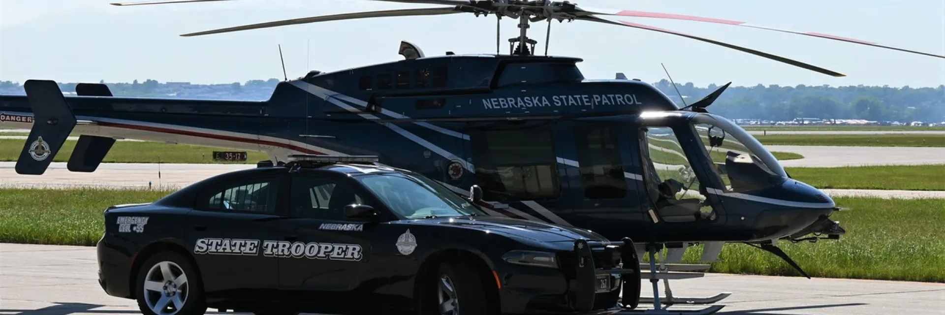 NSP cruiser car and helicopter
