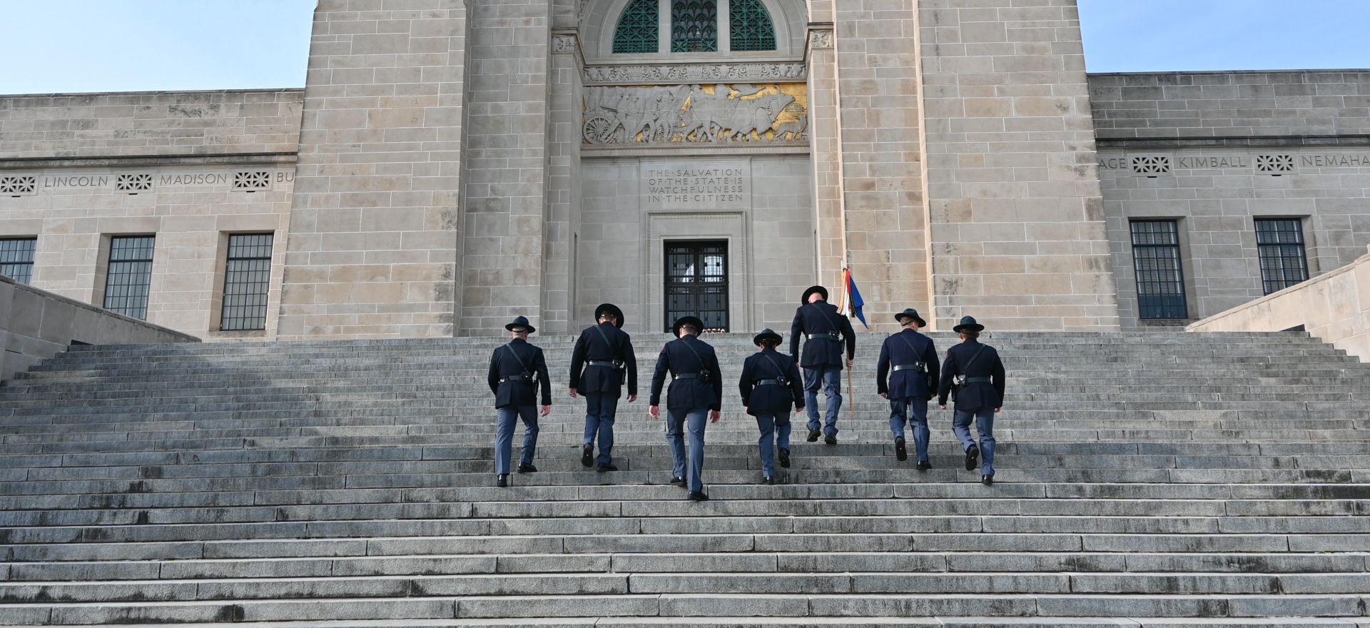 Camp 71 arrives at the State Capitol