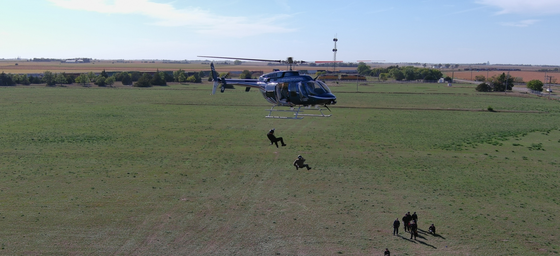 SWAT Troopers With Helicopter