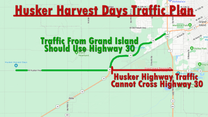 Husker Harvest Days Traffic Map