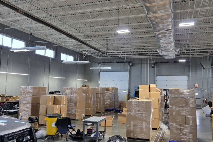 Pallets of boxes containing drugs