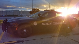 NSP car at sunset