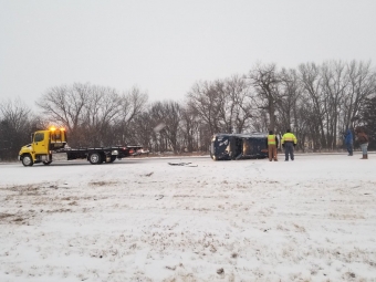 Car Rolled Onto Side