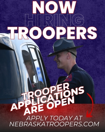 Now Hiring Troopers graphic