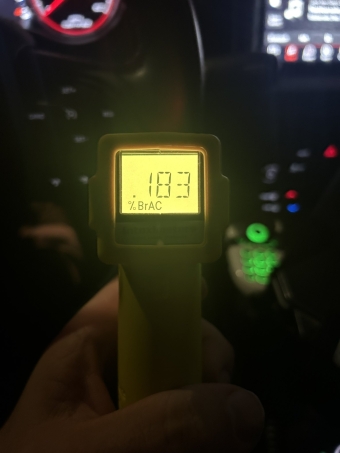 DUI reading of .183