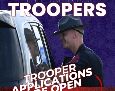 Now Hiring Troopers graphic